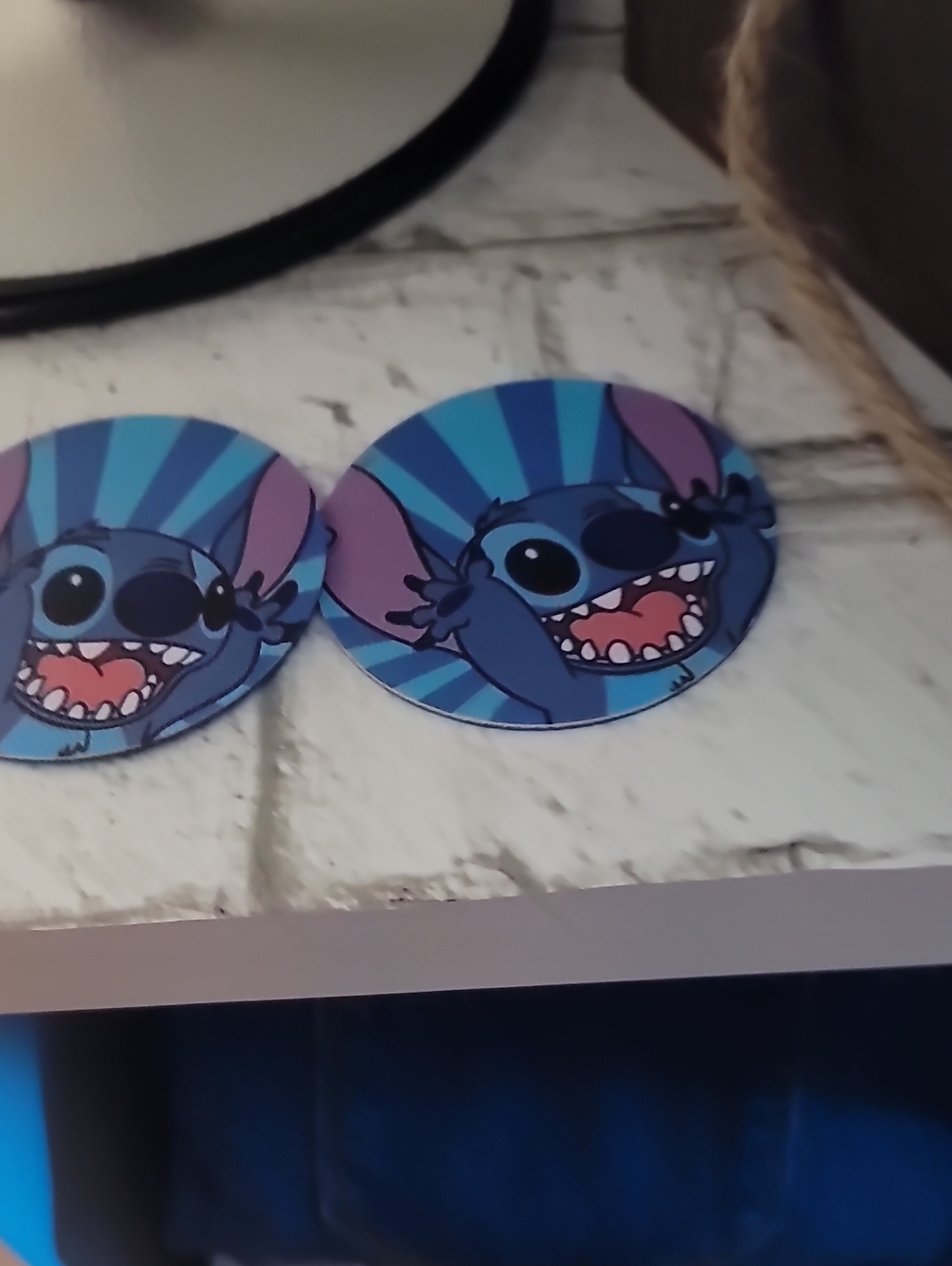 Brand New Stitch Car Sublimination Car Coasters